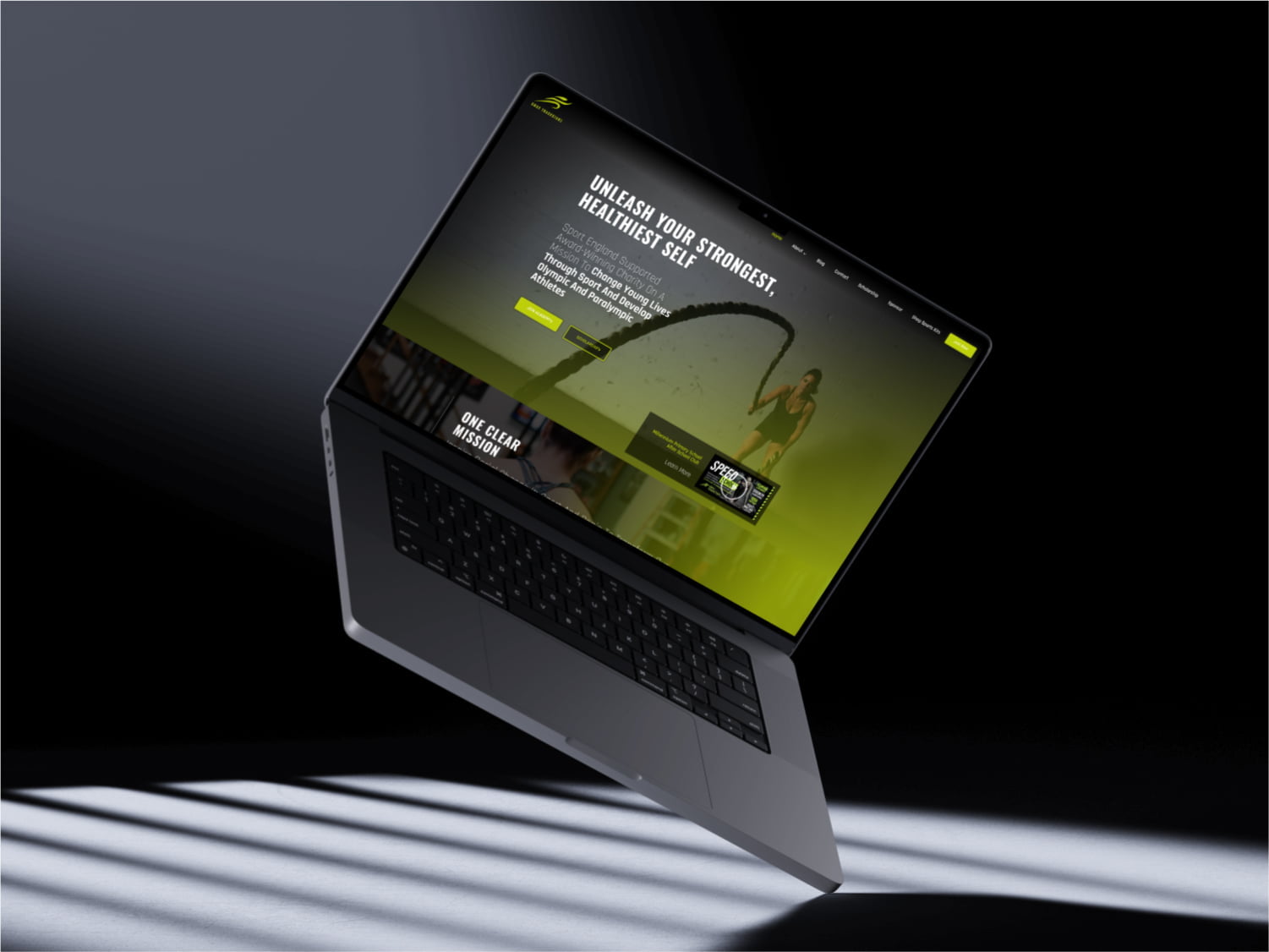 a laptop with a website on the screen